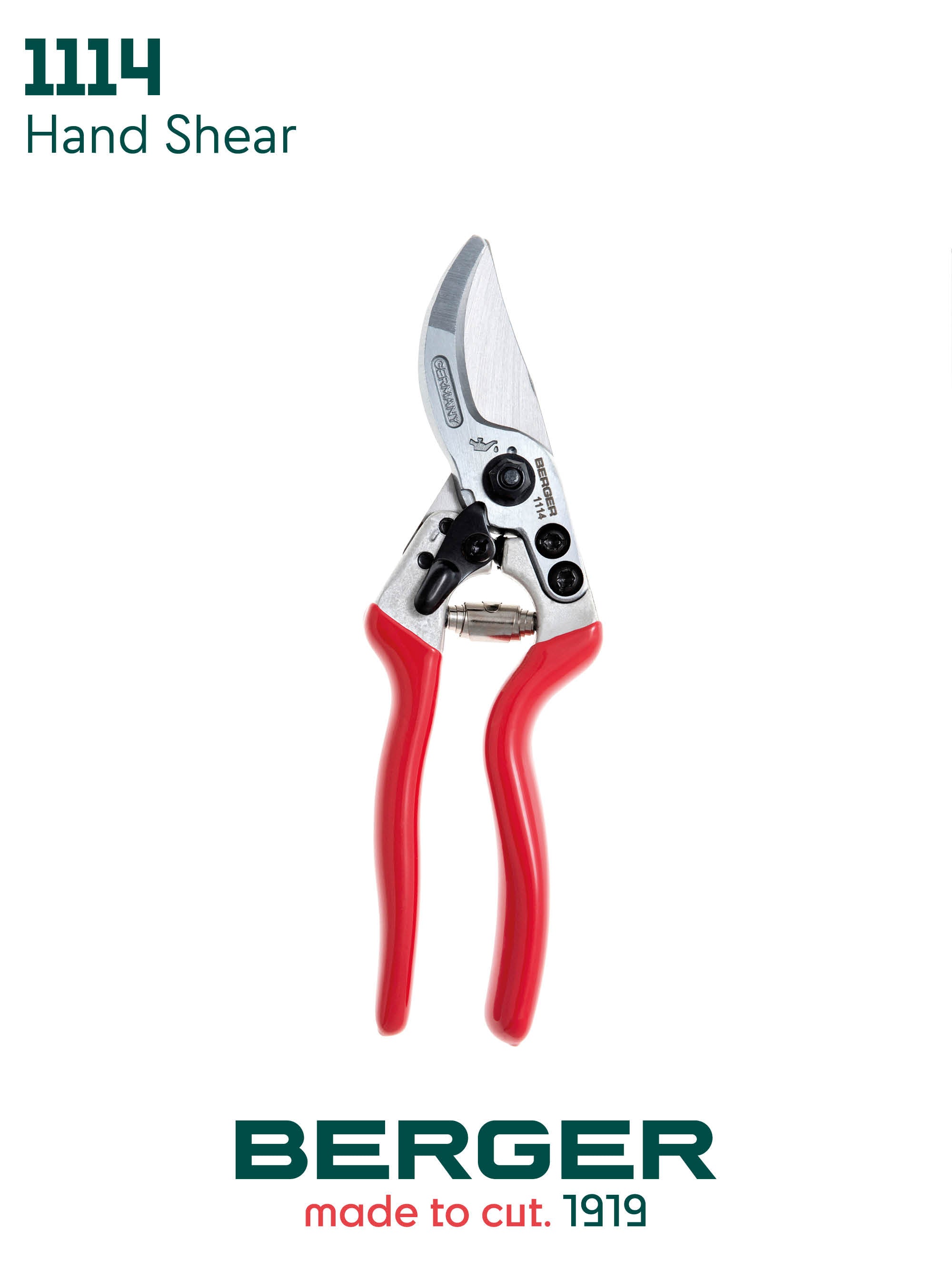 BERGER PROFESSIONAL PRUNING SECATEURS - ANGLED BLADE