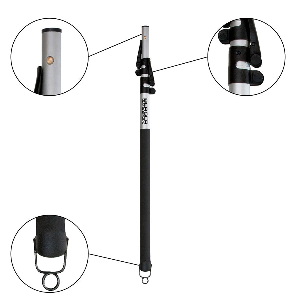 Professional-grade BERGER ArboRapid telescopic pole saw set. German-made, high-strength aluminium, extendable 2.7m–6.2m with 15.7” saw. Trusted by arborists and tree climbers. Available at Cannings nationwide.  2