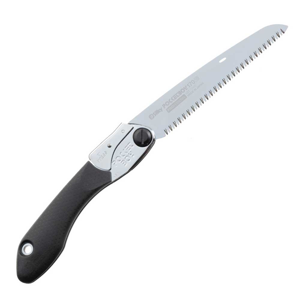 Lightweight, compact, and built for tough cuts — the Silky PocketBoy 170mm folding saw (medium tooth) is the bigger brother to the 130mm. Perfect for pruning, bushcraft, and camping.