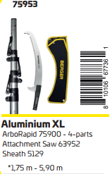 BERGER ARBORAPID ALLOY TELESCOPIC POLE SAW KIT 5.9M