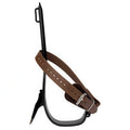 Steel tree climbers with 71mm replaceable gaffs, contoured shanks and offset stirrups. Foot straps included, pads sold separately. Rated to 159kg.
