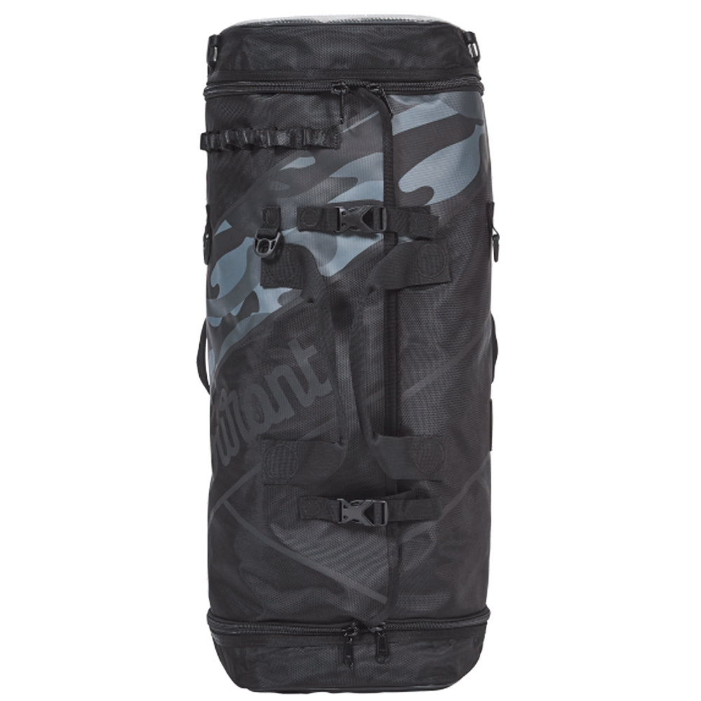 Courant Gear bag that opens fully flat so you can see every bit of kit at once. Adjustable mesh compartments, padded back and straps. 54L tactical black