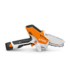 STIHL GTA 26 battery garden pruner set with AS 2 battery, charger, and carry bag. Compact, powerful, and versatile for pruning, cutting, and DIY. Available at Cannings — your STIHL Elite Dealer.
