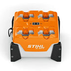 top view AL 301-4 Multi-Battery Charger. A practical charging solution for keeping AP System batteries ready to go. Charge up to 4 STIHL AP System batteries at once. Shop online or in-store at Cannings. 