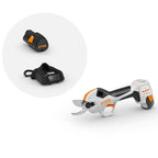 STIHL ASA 20 battery secateurs, part of the AS System. Includes battery and charger. Powerful, lightweight pruning tool for effortless cutting. Available at Cannings — your STIHL Elite Dealer.